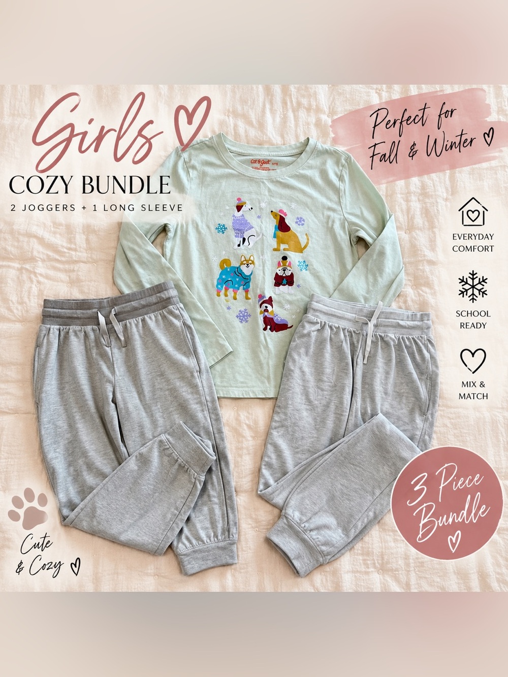 🩷Cat & Jack and All in Motion Bundle 🩷 Girls Size 10/12 🎀